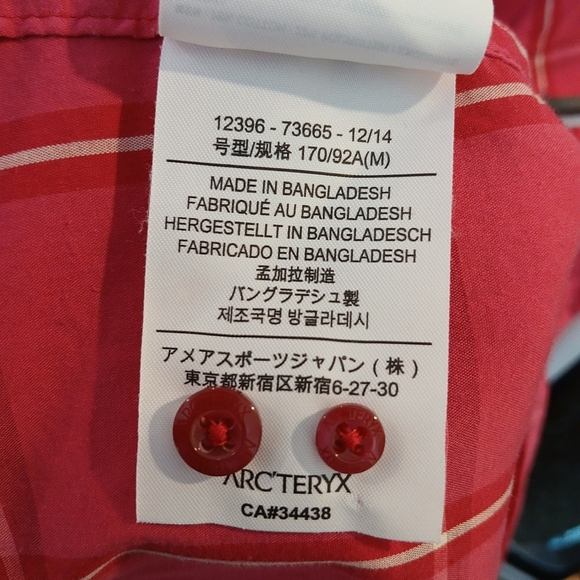 Arc'teryx Women's Melodie Pink Plaid Button Down Shirt size Medium - Picture 9 of 11